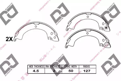 Комлект тормозных накладок DJ PARTS BS1002